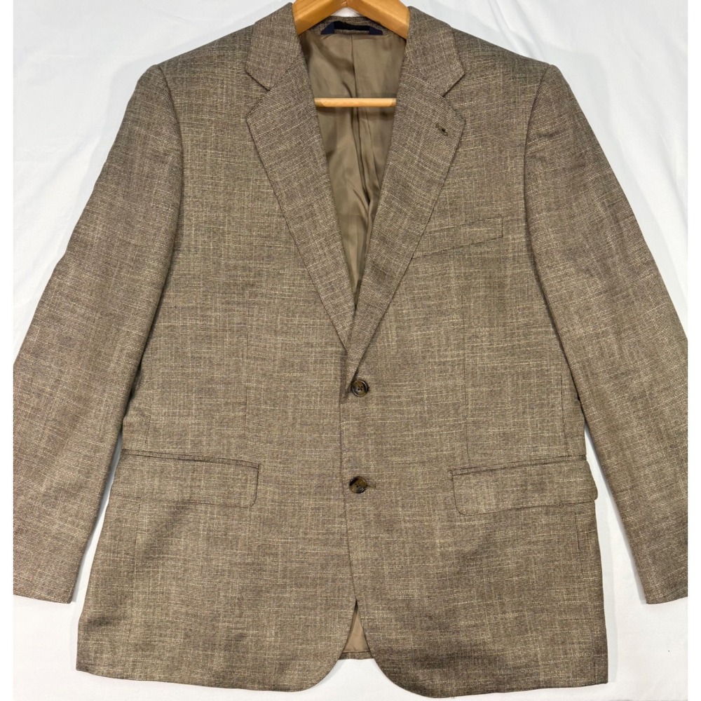 Artigiano MaxDavoli Baroni Mens 44R Blazer Botto Giuseppe 100% Bamboo Tan Brown